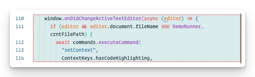 Whole line highlight